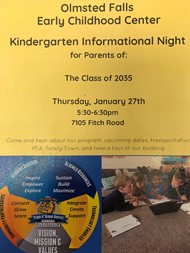 Kindergarten Informational Night