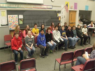 Participants in 21st Annual Geography Bee at OFMS