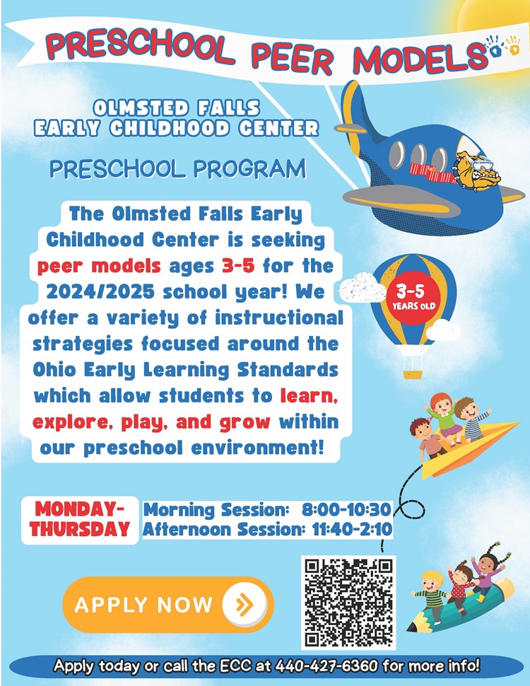 Preschool Peer Model Information - Call 440-427-6360 for more information